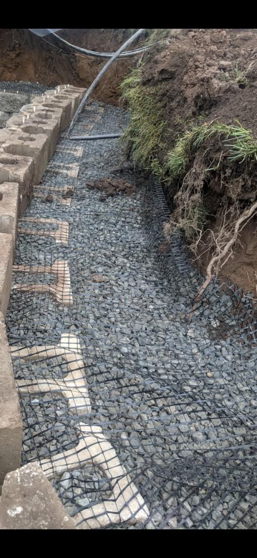 Masonry project - drainage system installation